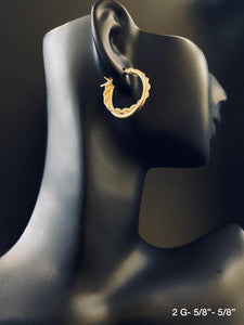 Small hoop earrings 10K solid gold