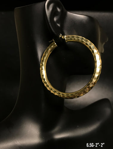 Hoop earrings 10K solid gold