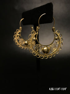 Hoop earrings 10K solid gold