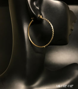 Hoop earrings 10K solid gold