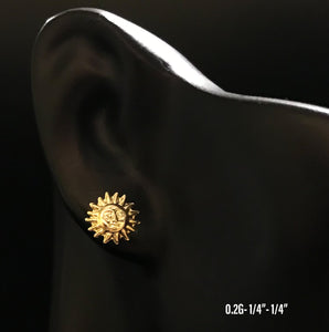 Little Sun Earrings 10K solid gold