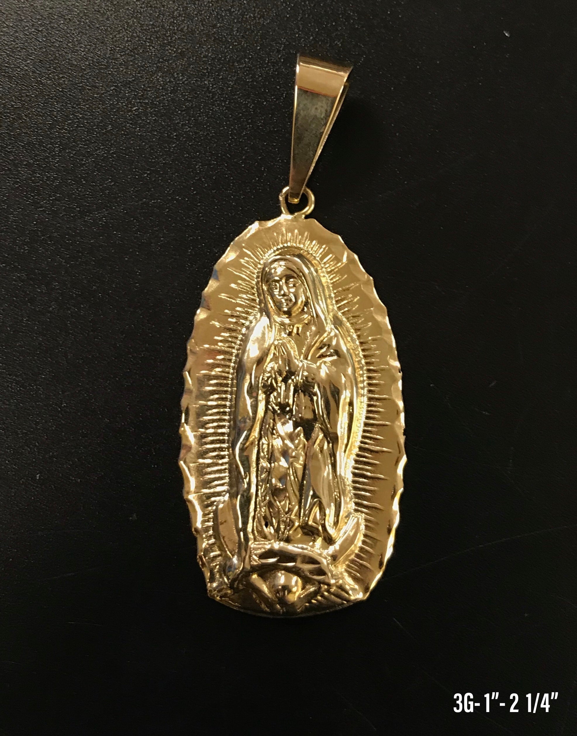 Virgin Mary pendant 10K solid gold