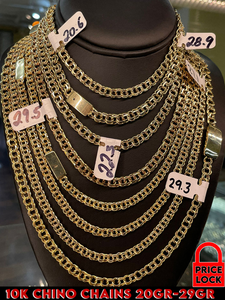10K Gold Chino chains 20gr-29gr