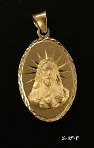 Sacred Heart pendant 10K solid gold