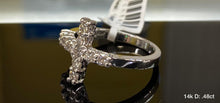 Load image into Gallery viewer, .48Ct 14k White Gold Women&#39;s Cross Diamond Ring