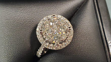 Load image into Gallery viewer, 2.01Ct 14K White Gold Diamond Cluster Engagement Ring