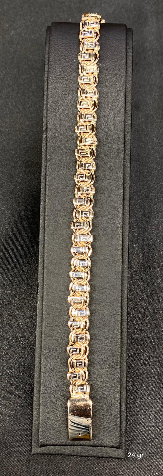 10k Solid Gold Chino Bar Gold Bracelet