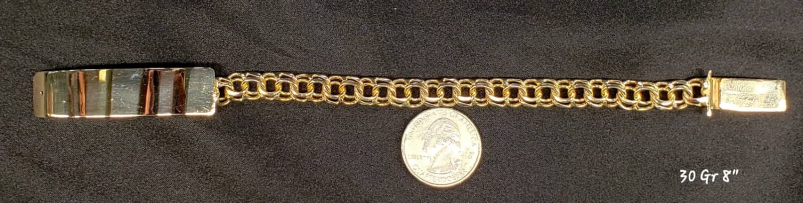 10k Yellow Gold Solid Light Weight Link Cuban Chain Bracelet 8