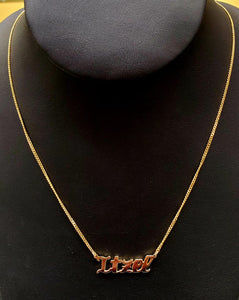 10K Gold Personalized Name Necklace Light Weight