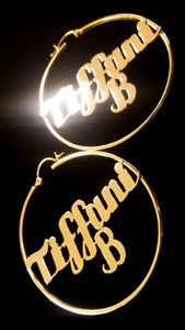 10k Gold Personalized Hoop Earrings