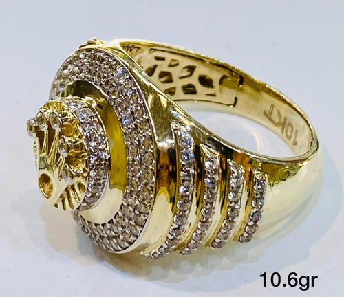 10K Gold Crown Men's ring