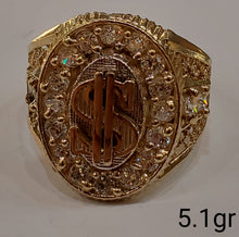 Load image into Gallery viewer, 10K Gold Money Sign Ring