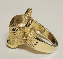 Load image into Gallery viewer, 10K Bull head Gold Ring