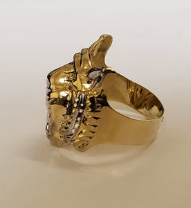 10k Gold Tiger Head Ring
