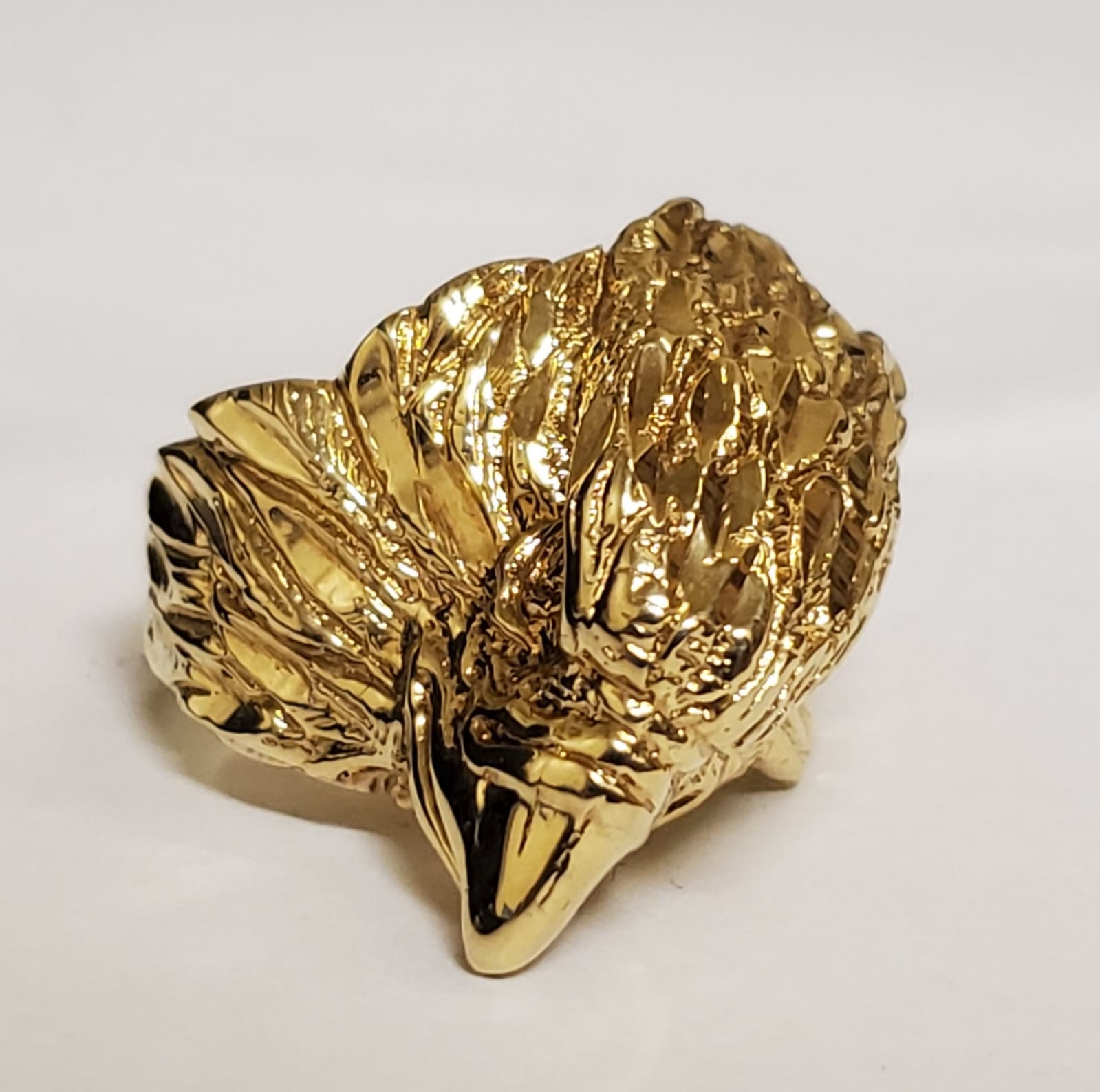 9ct Yellow Gold 0.10ct Diamond Men's Eagle Ring – Harper Kendall