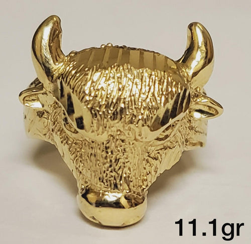 10K Gold Bull head Ring