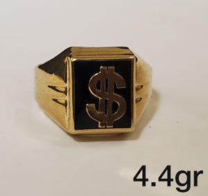 Money Sign 10K Gold Ring