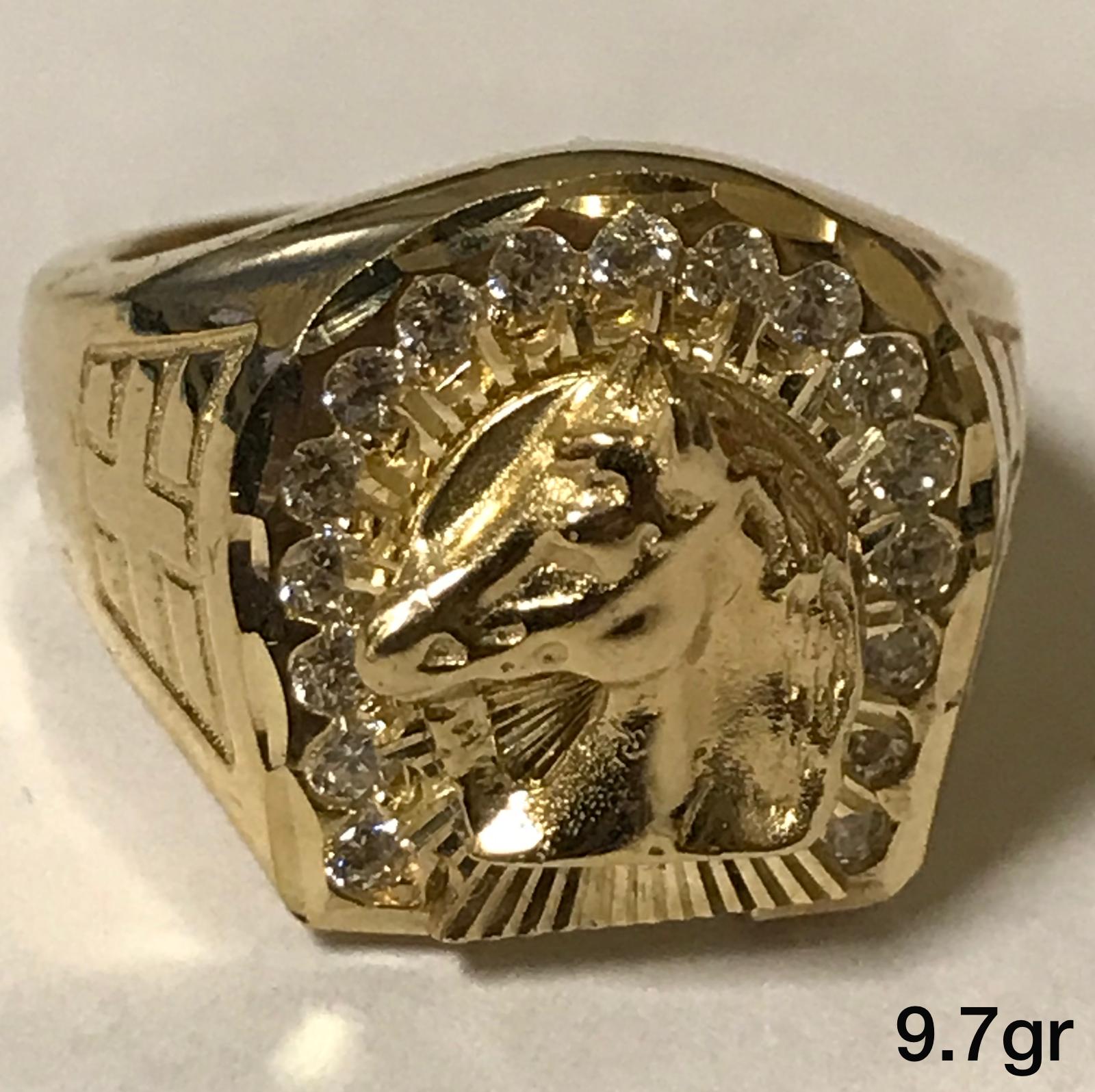 Horse Shoe 10K Gold Ring