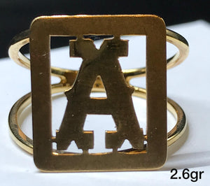 10K Gold Letter A Ring