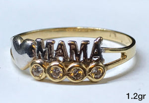 10K Gold Mom Ring