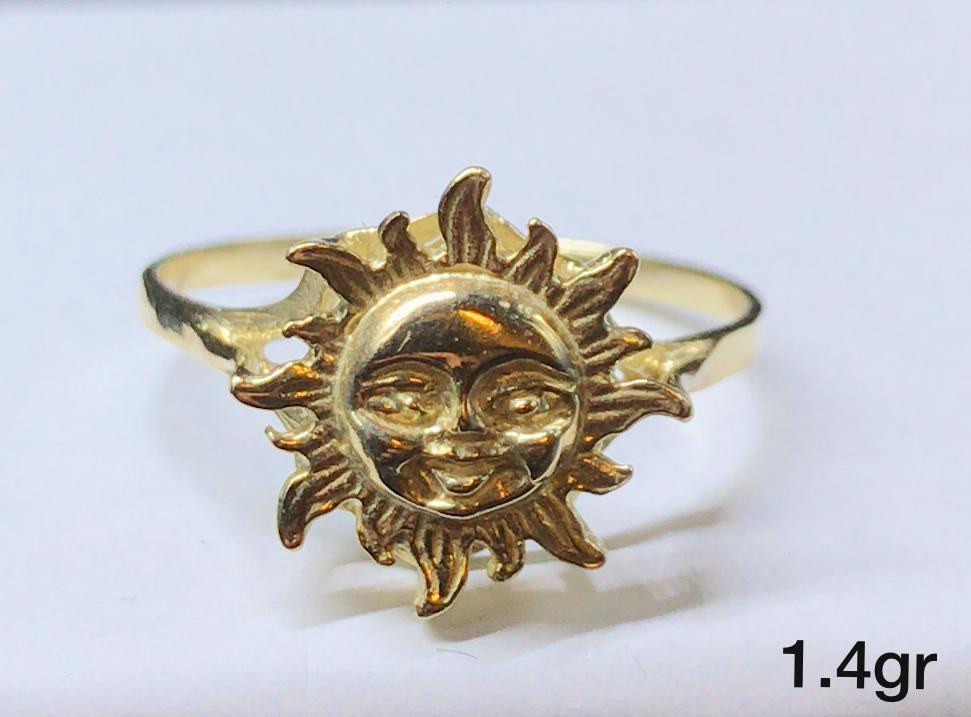 Gold hot sale sun ring