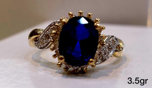 10K Gold Sapphire Ring