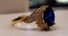 Load image into Gallery viewer, 10K Gold Sapphire Ring