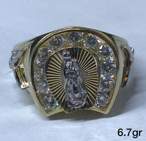 Virgin Mary 10K Gold Ring