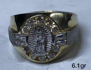 10K Gold Virgin Mary Ring