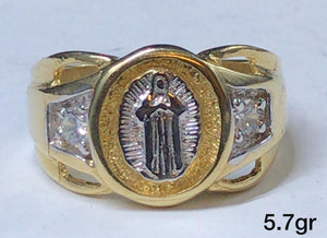 10K Gold Virgin Mary Ring
