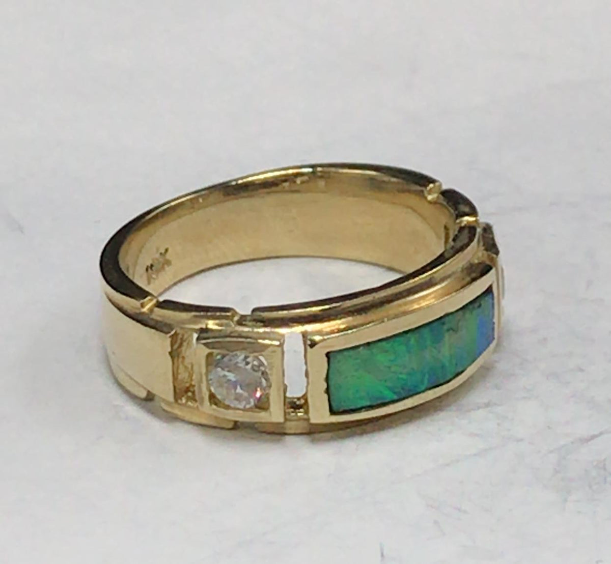 10K Gold Mystic Fire Ring TAMAYO GOLD LLC