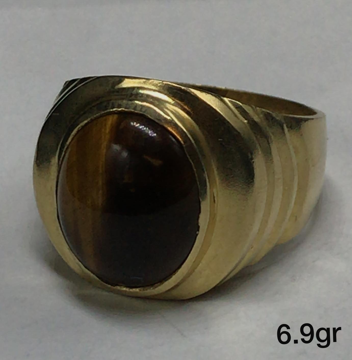 10K Gold Brown Stone Ring