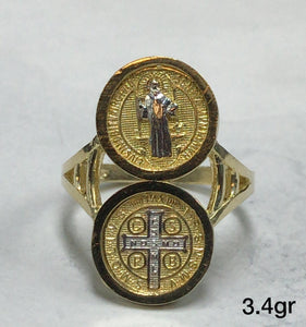 10K Gold St Benedict Ring