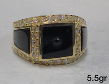 Load image into Gallery viewer, 10K Gold Onyx Ring