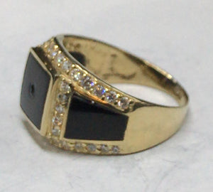 10K Gold Onyx Ring