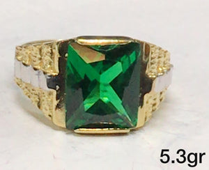 10K Gold Emerald Ring