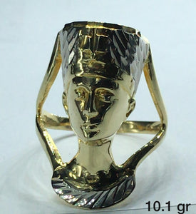 10K Gold Egyptian Head Ring