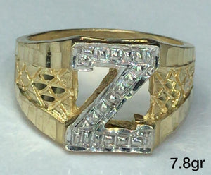 10K Gold "Z" Ring