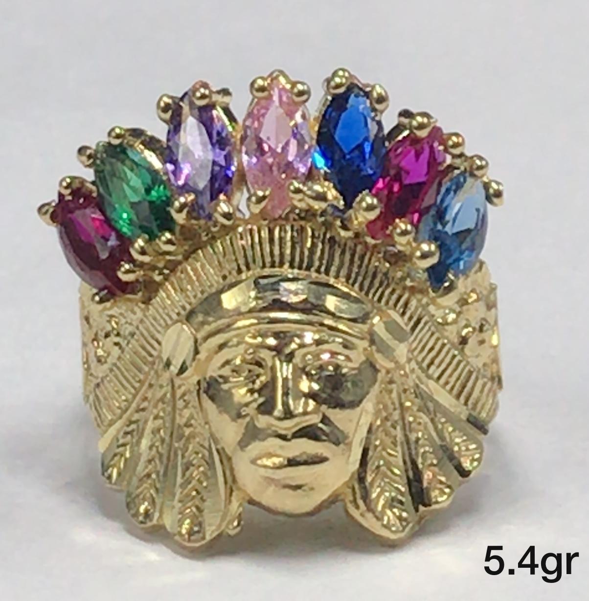 10k Gold Native American  Ring