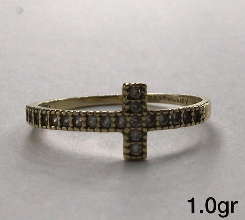 10K Gold Cross Ring