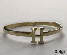 Load image into Gallery viewer, 10K Gold &quot;H&quot; Ring