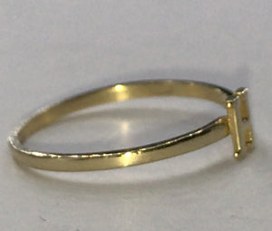 10K Gold "H" Ring