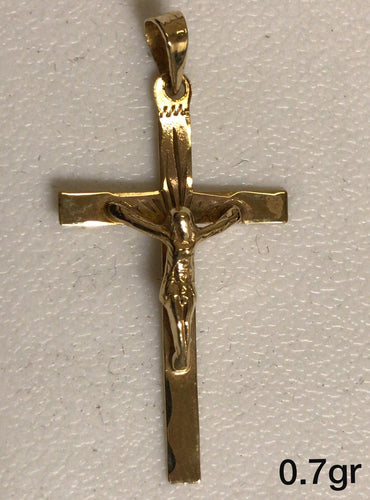 10K Gold Crucifix Pendant