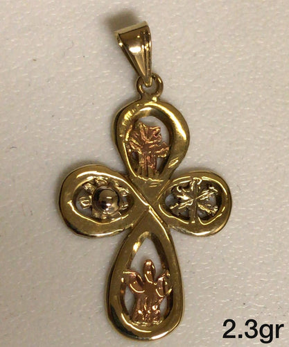 10K Gold Cross Pendant