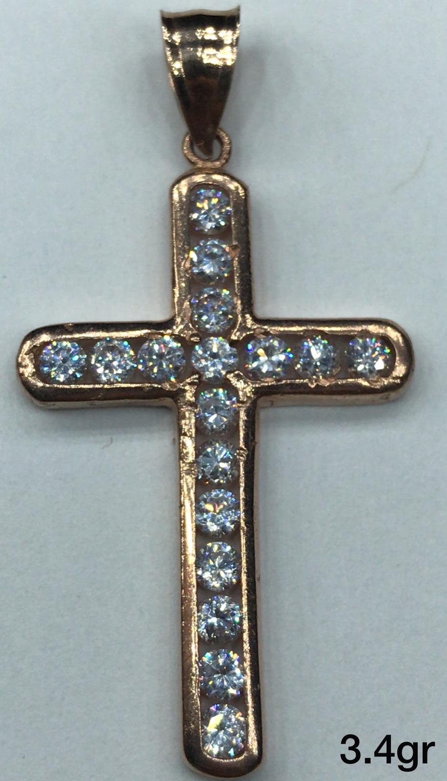 916 gold hot sale cross pendant