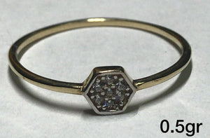 10K Gold Womens CZ Cluster Ring