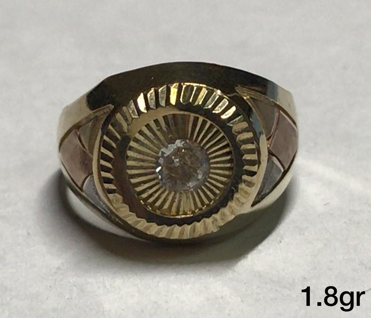 10K Gold Tri-Color Ring