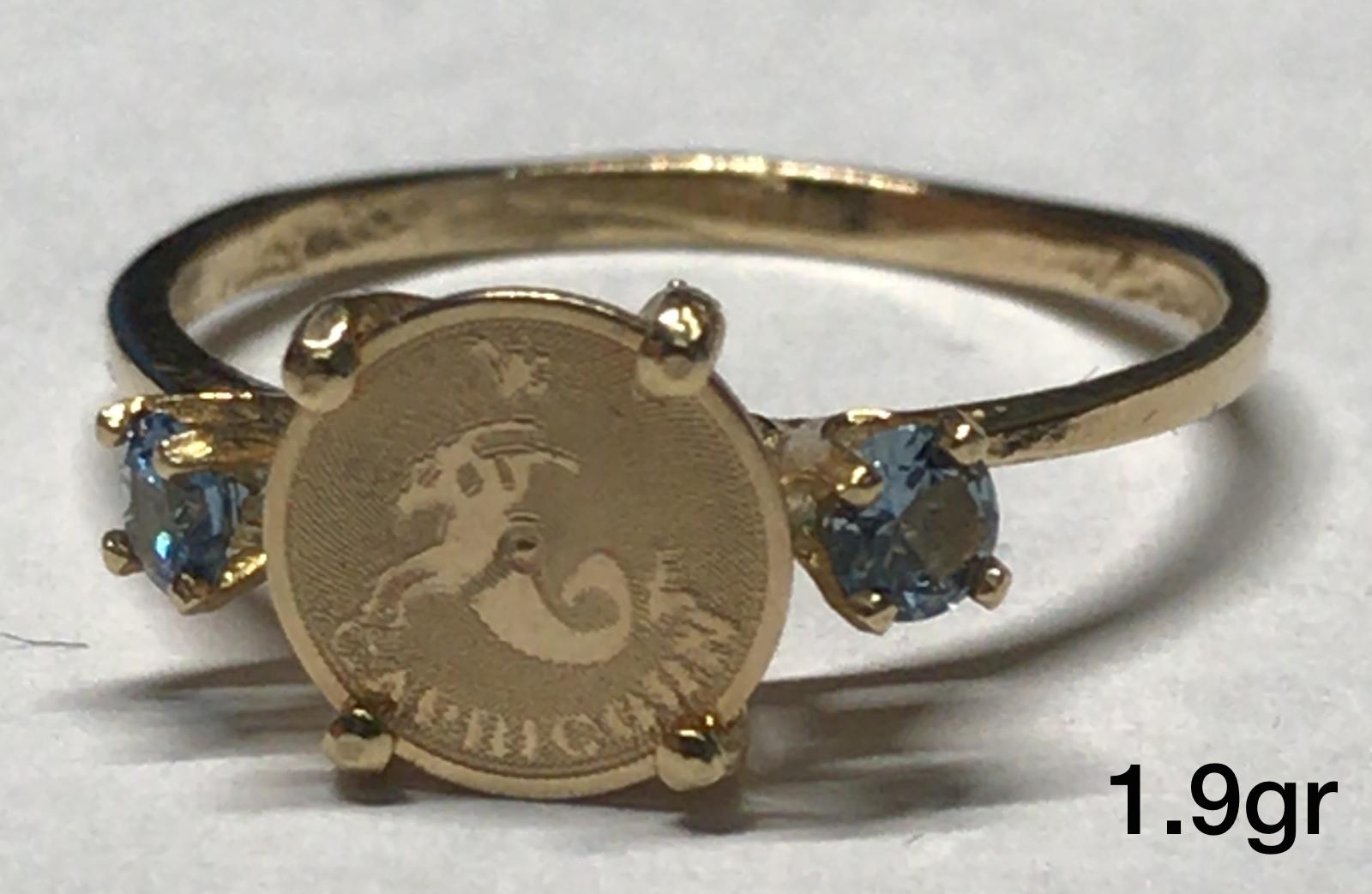 Gold 2025 capricorn ring