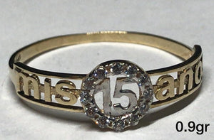 10k Gold "15" Ring