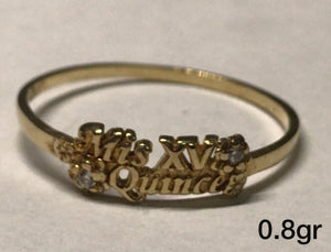 10K Gold "Mis Quince" Ring